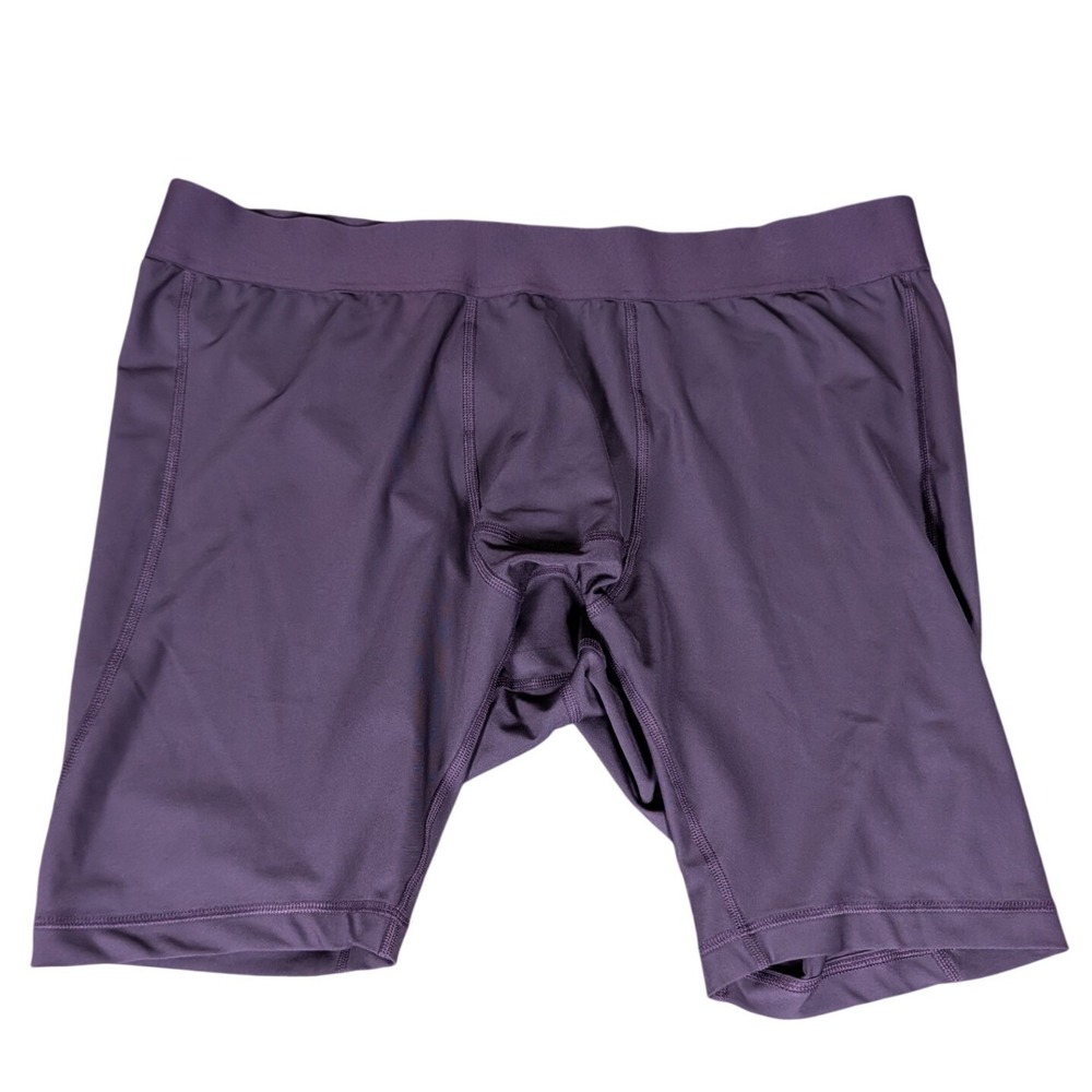 Adidas Compression Shorts Men 2XL Purple 7 Inch Inseam Athletic Excellent